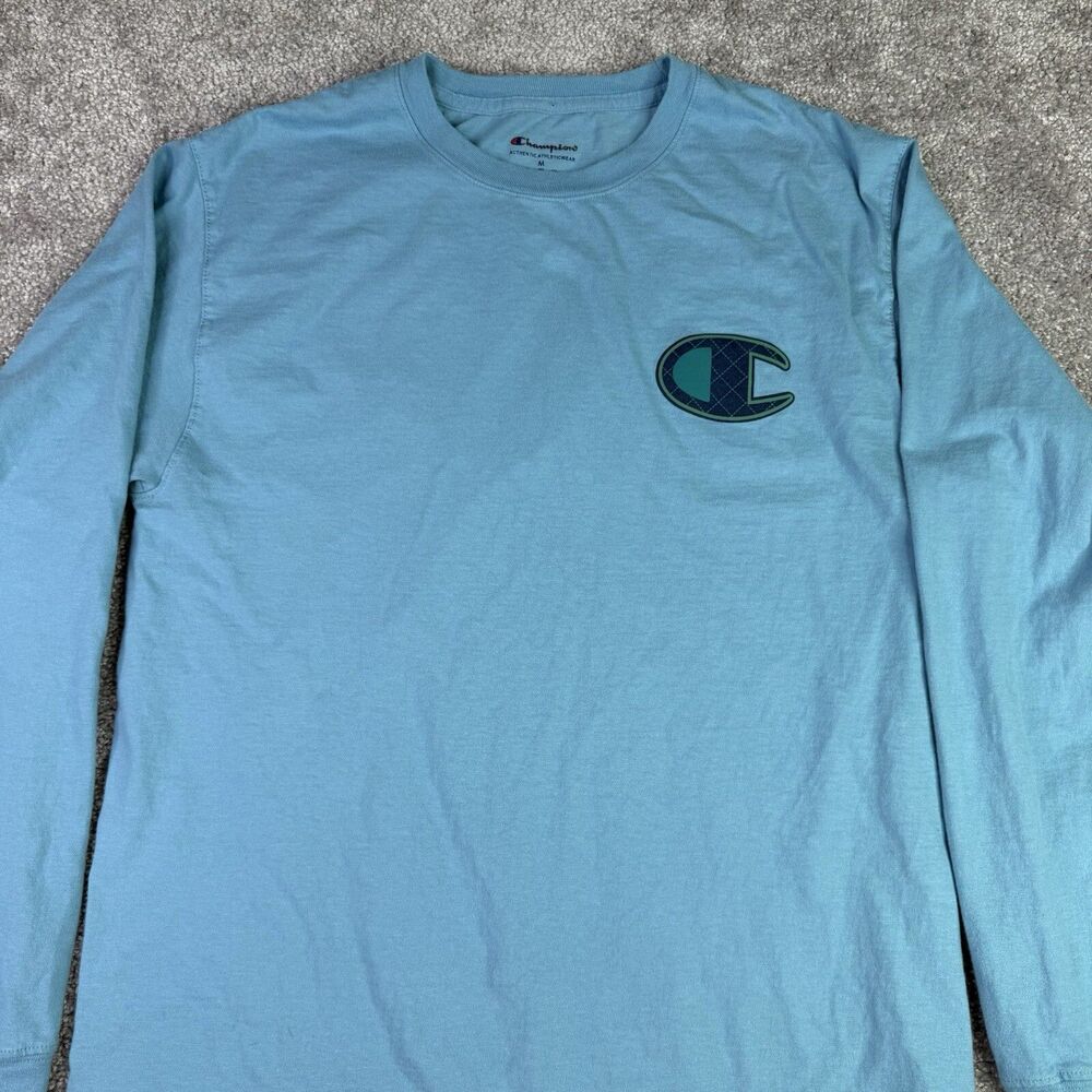 Champion Shirt Men’s Medium Green Long Sleeve T Shirt Authentic Athleticwear